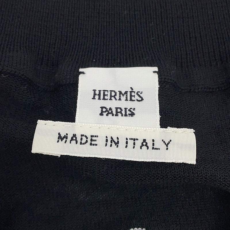エルメス カーディガン ロングスリーブ フェロヌリー モチーフ レディースサイズ36 HERMES トップス 黒