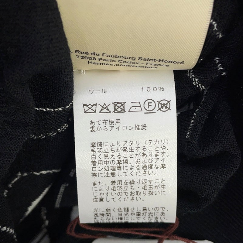 エルメス カーディガン ロングスリーブ フェロヌリー モチーフ レディースサイズ36 HERMES トップス 黒