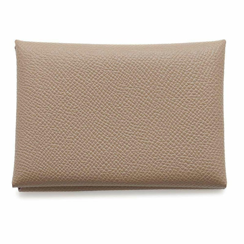 エルメス コインケース カルヴィ デュオ エトゥープ/シルバー金具 エプソン W刻印