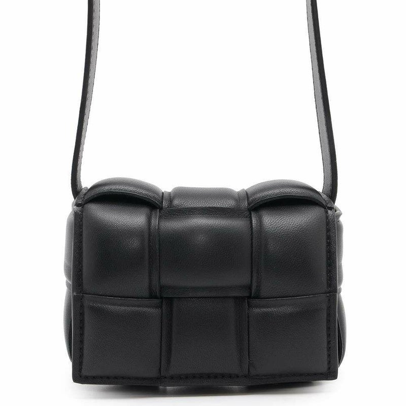 ボッテガヴェネタ ショルダーバッグ イントレチャート キャンディ パデッド カセット ラムスキン 716648 黒