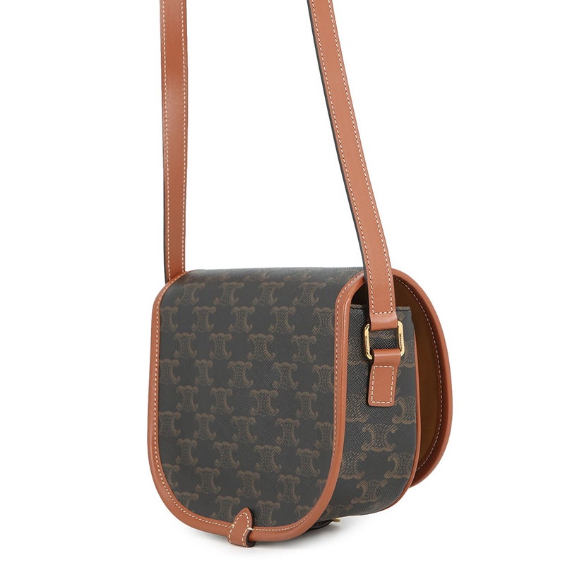 セリーヌ ショルダーバッグ ミディアム フォルコ トリオンフ 191502 CELINE ブラウン