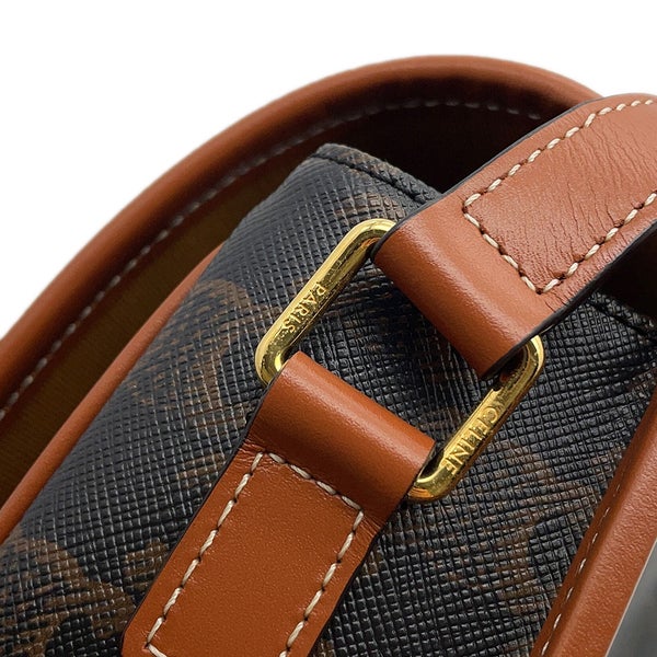 セリーヌ ショルダーバッグ ミディアム フォルコ トリオンフ 191502 CELINE ブラウン
