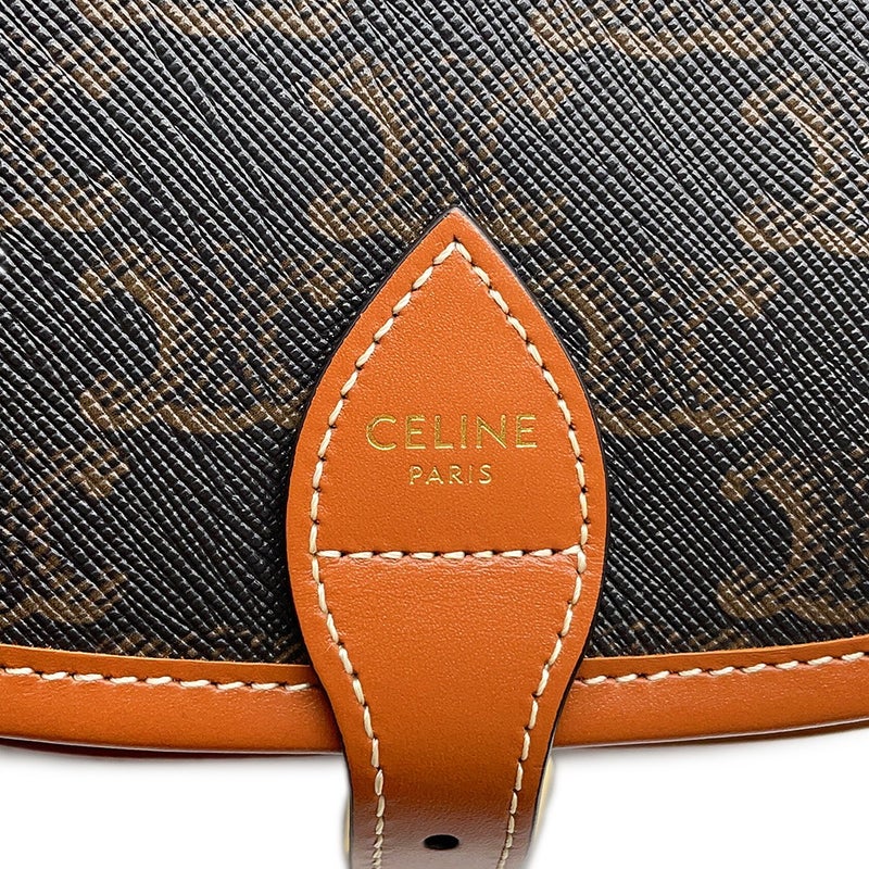 セリーヌ ショルダーバッグ ミディアム フォルコ トリオンフ 191502 CELINE ブラウン