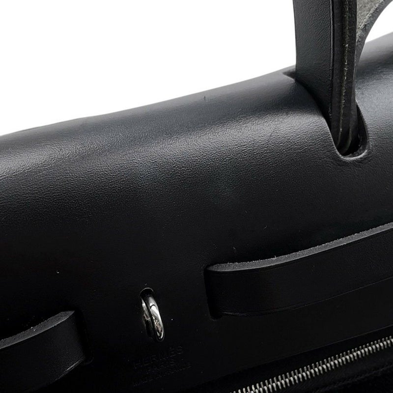 エルメス エールバッグジップPM ルトゥルネ ブラック/シルバー金具 トワルミリタリー/ヴァッシュハンター W刻印 ２way 黒