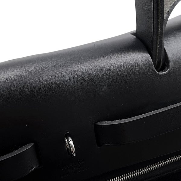エルメス エールバッグジップPM ルトゥルネ ブラック/シルバー金具 トワルミリタリー/ヴァッシュハンター W刻印 ２way 黒