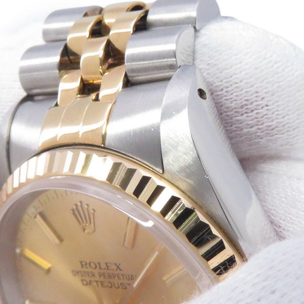 ロレックス デイトジャスト L番 SS/K18YG 16233 ROLEX 腕時計 シャンパン文字盤