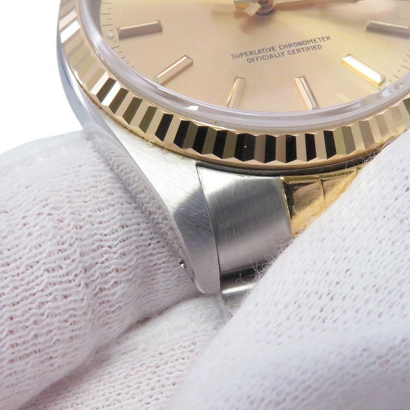 ロレックス デイトジャスト L番 SS/K18YG 16233 ROLEX 腕時計 シャンパン文字盤