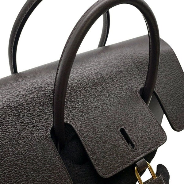 エルメス ハンドバッグ ニュードラッグII プルノワール/ゴールド金具 エバーカラー W刻印