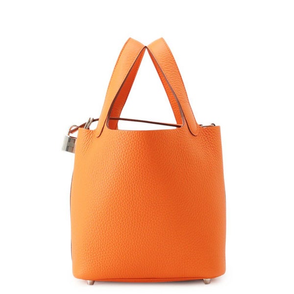 エルメス ハンドバッグ ピコタンロックPM オレンジミニアン/シルバー金具 トリヨンクレマンス W刻印