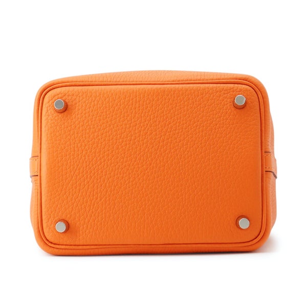 エルメス ハンドバッグ ピコタンロックPM オレンジミニアン/シルバー金具 トリヨンクレマンス W刻印