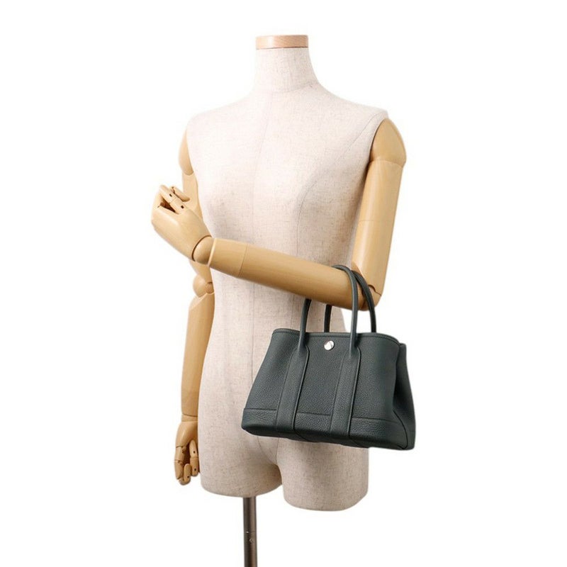 エルメス トートバッグ ネオ・ガーデン 23 ガーデンパーティ ヴェールマングローブ/シルバー金具 トゴ K刻印