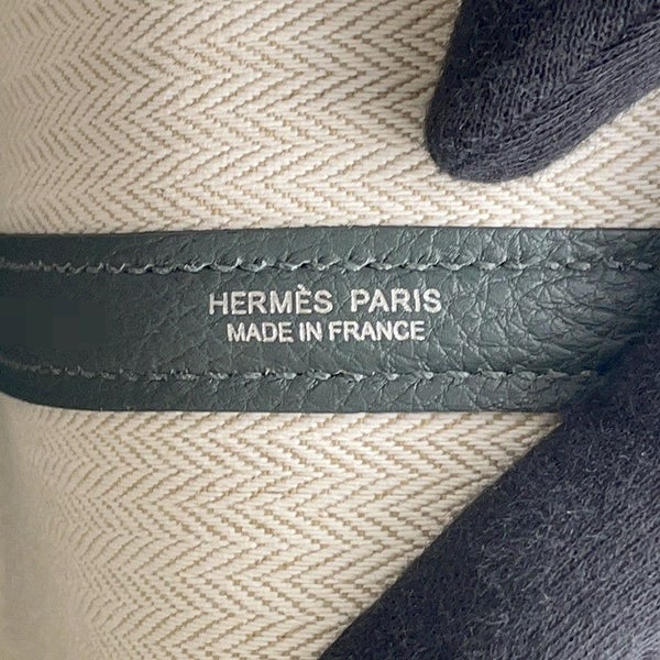 エルメス トートバッグ ネオ・ガーデン 23 ガーデンパーティ ヴェールマングローブ/シルバー金具 トゴ K刻印