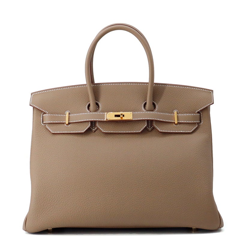エルメス バーキン35 エトゥープ/ゴールド金具 トゴ K刻印 HERMES Birkin ハンドバッグ
