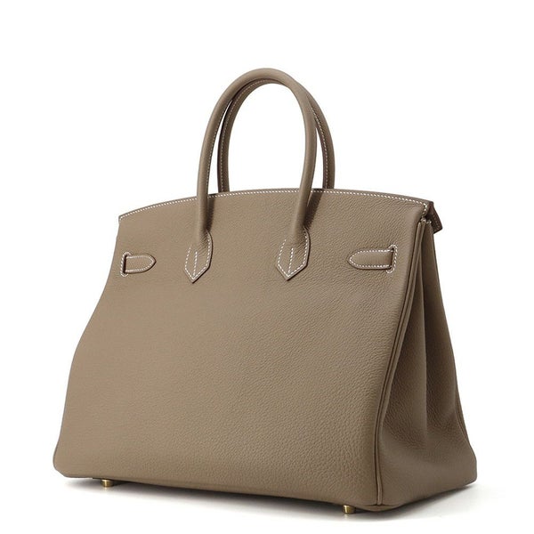 エルメス バーキン35 エトゥープ/ゴールド金具 トゴ K刻印 HERMES Birkin ハンドバッグ