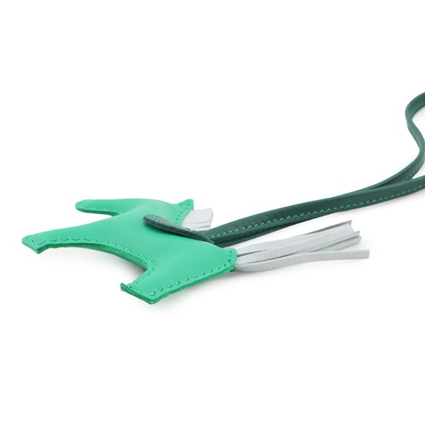エルメス バッグチャーム ロデオPM ミント/マラカイト/ブルーブリュム ラムスキン U刻印 HERMES