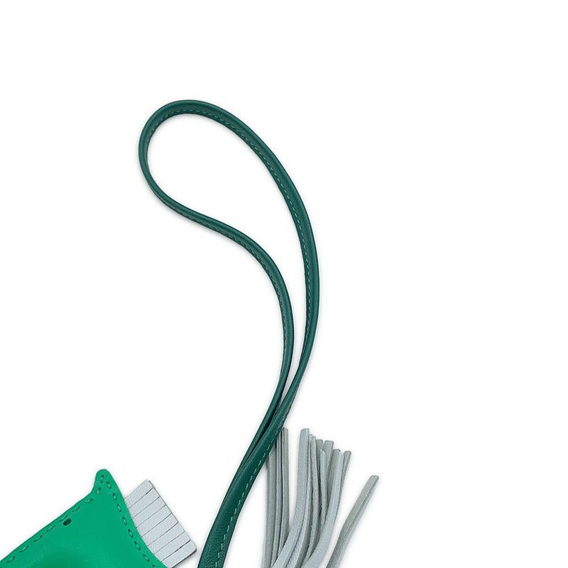 エルメス バッグチャーム ロデオPM ミント/マラカイト/ブルーブリュム ラムスキン U刻印 HERMES