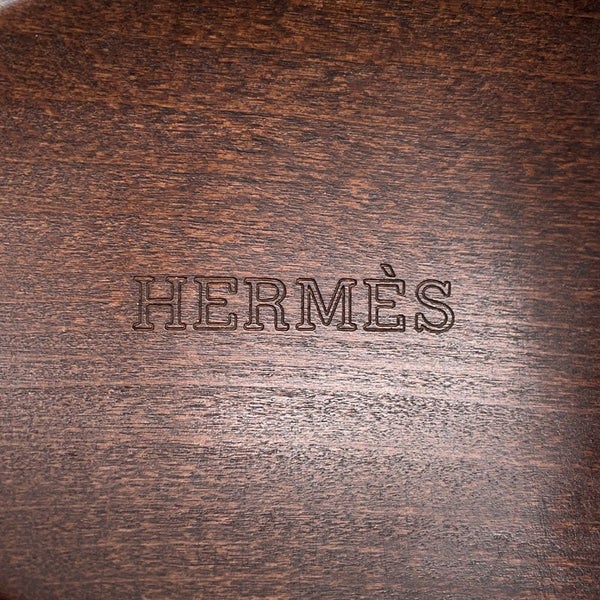 エルメス サンダル コス レザー ウッド レディースサイズ35 HERMES 靴 黒