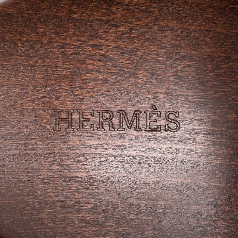 エルメス サンダル コス レザー ウッド レディースサイズ35 HERMES 靴 黒