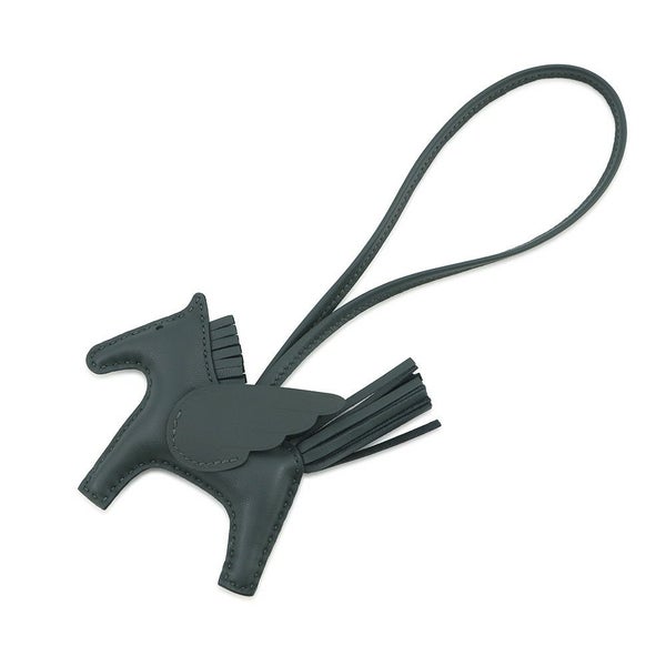 エルメス バッグチャーム ロデオPM ペガサス ヴェールマングローブ ラムスキン K刻印 HERMES