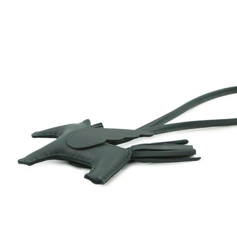 エルメス バッグチャーム ロデオPM ペガサス ヴェールマングローブ ラムスキン K刻印 HERMES