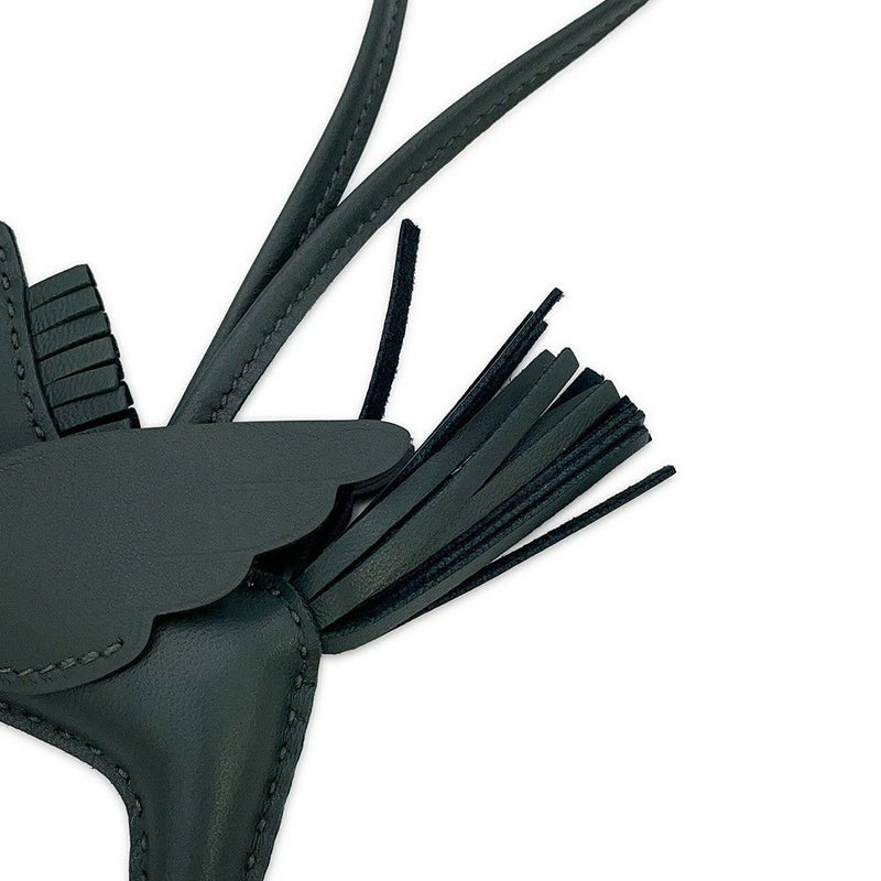 エルメス バッグチャーム ロデオPM ペガサス ヴェールマングローブ ラムスキン K刻印 HERMES