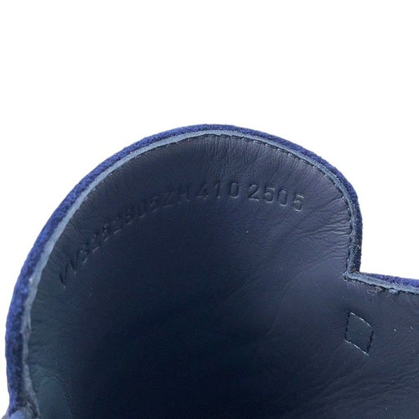 エルメス ミュール ライクリー マリン/シルバー金具 スエード/レザー メンズサイズ41 HERMES 靴