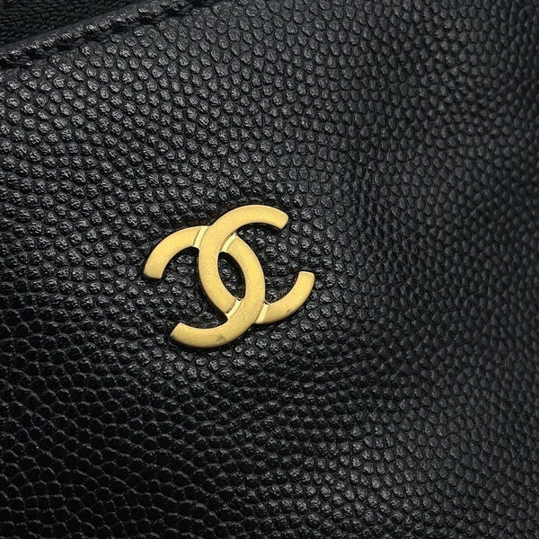 シャネル チェーンショルダーバッグ CHANEL25 ミディアム ココマーク マトラッセ  キャビアスキン AS5293 CHANEL 黒