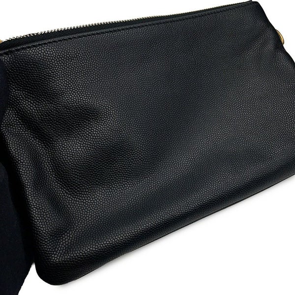 シャネル チェーンショルダーバッグ CHANEL25 ミディアム ココマーク マトラッセ  キャビアスキン AS5293 CHANEL 黒