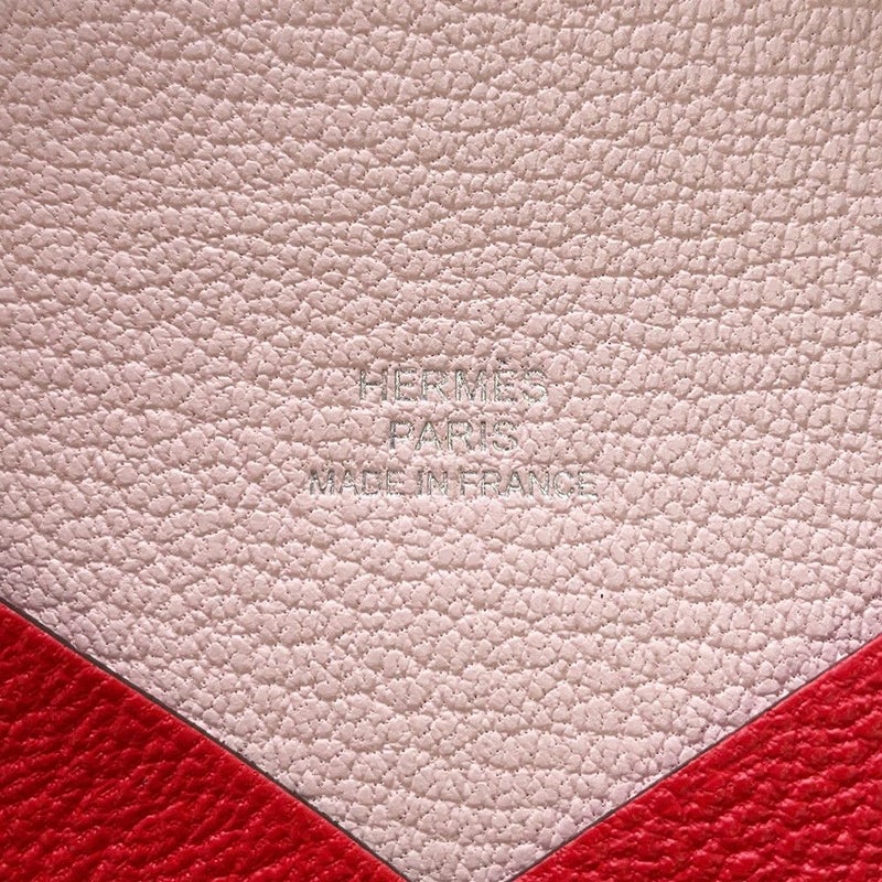 エルメス カードケース カルヴィ ヴェルソ ルージュクー/ローズダーリン シェブルミゾル K刻印