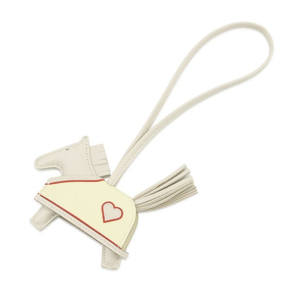 エルメス バッグチャーム ロデオPM ロベオクール クレ/ジョーヌミルトン/ルージュラデュ ラムスキン K刻印 チャーム オーナメント