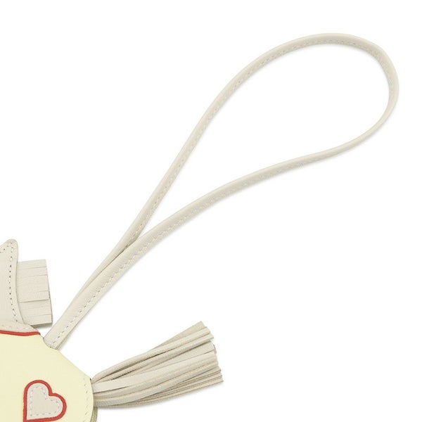 エルメス バッグチャーム ロデオPM ロベオクール クレ/ジョーヌミルトン/ルージュラデュ ラムスキン K刻印 チャーム オーナメント