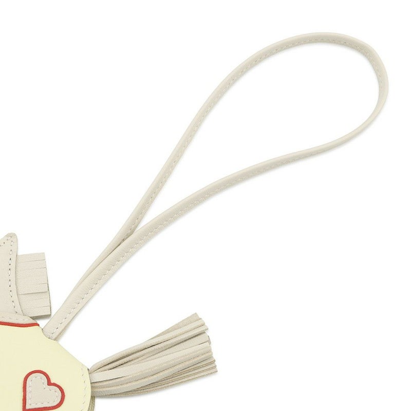 エルメス バッグチャーム ロデオPM ロベオクール クレ/ジョーヌミルトン/ルージュラデュ ラムスキン K刻印 チャーム オーナメント