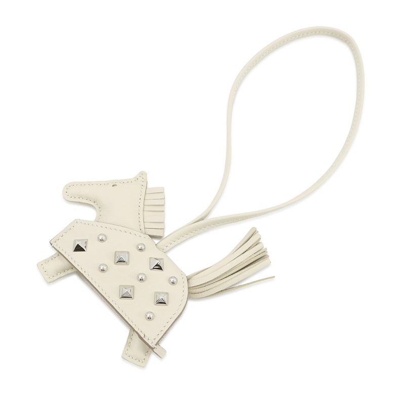 エルメス バッグチャーム ロデオPM ロベオ ロック クレ/シルバー金具 ラムスキン/スイフト K刻印 HERMES