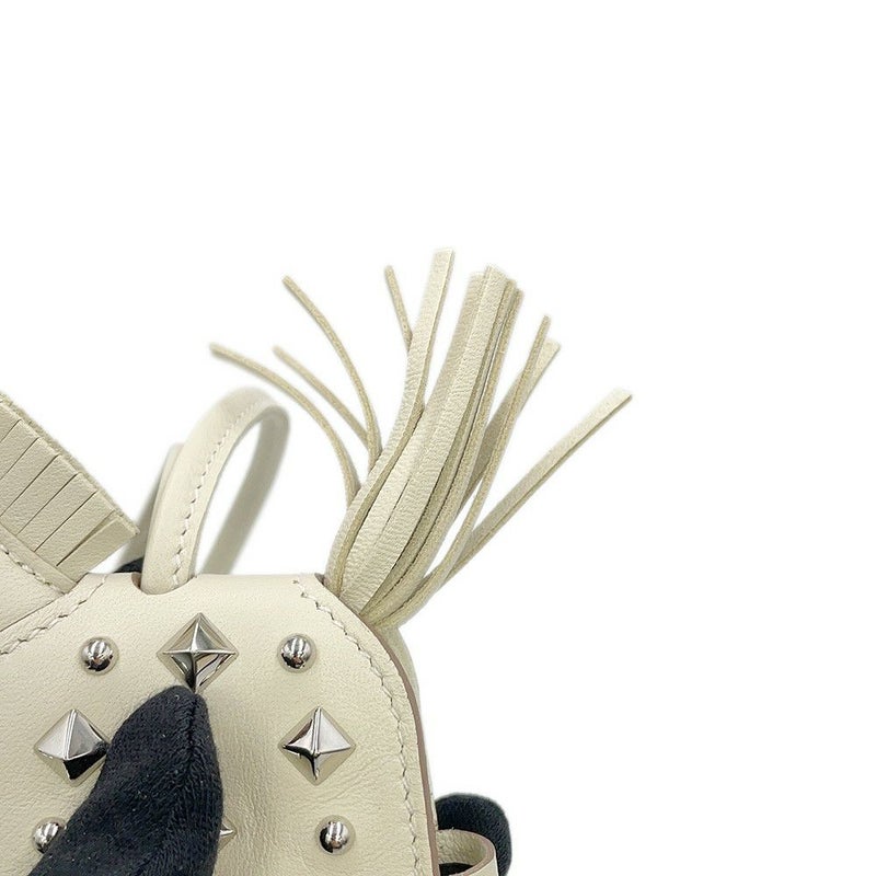 エルメス バッグチャーム ロデオPM ロベオ ロック クレ/シルバー金具 ラムスキン/スイフト K刻印 HERMES