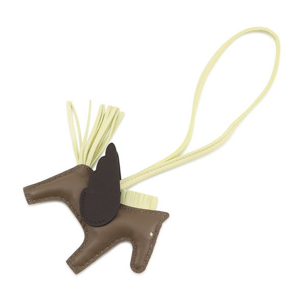 エルメス バッグチャーム ロデオPM ペガサス エトゥープ/ジョーヌミルトン/ルージュセリエ ラムスキン W刻印 HERMES