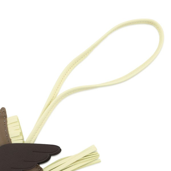 エルメス バッグチャーム ロデオPM ペガサス エトゥープ/ジョーヌミルトン/ルージュセリエ ラムスキン W刻印 HERMES