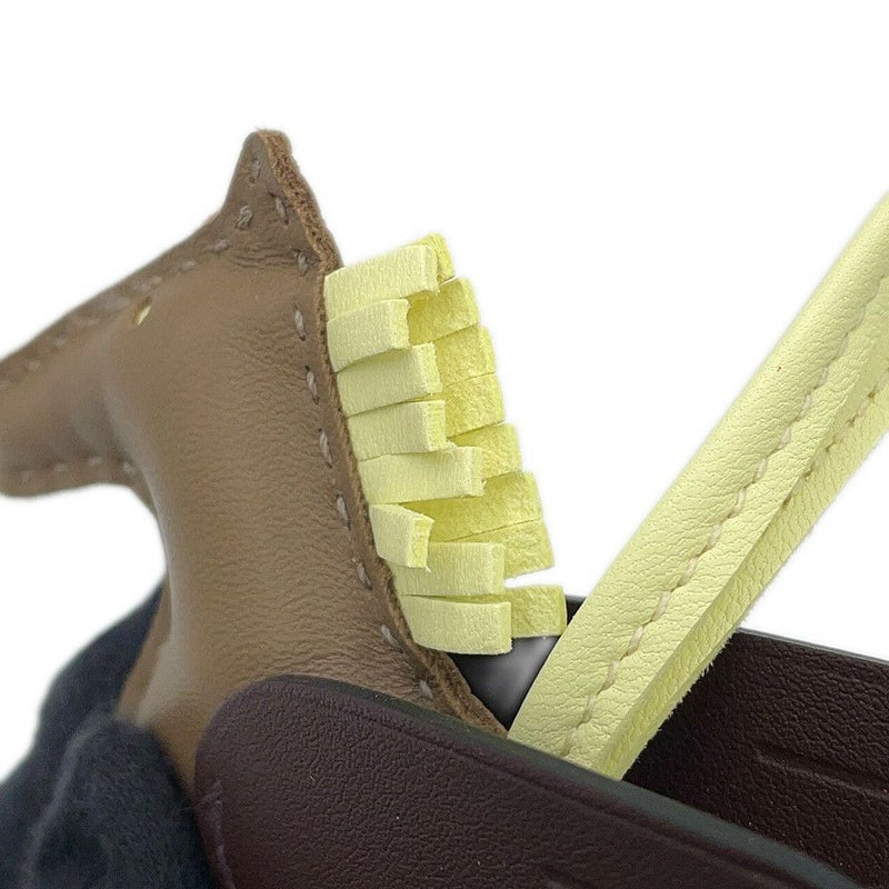 エルメス バッグチャーム ロデオPM ペガサス エトゥープ/ジョーヌミルトン/ルージュセリエ ラムスキン W刻印 HERMES