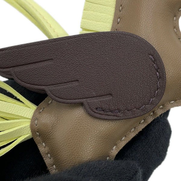 エルメス バッグチャーム ロデオPM ペガサス エトゥープ/ジョーヌミルトン/ルージュセリエ ラムスキン W刻印 HERMES