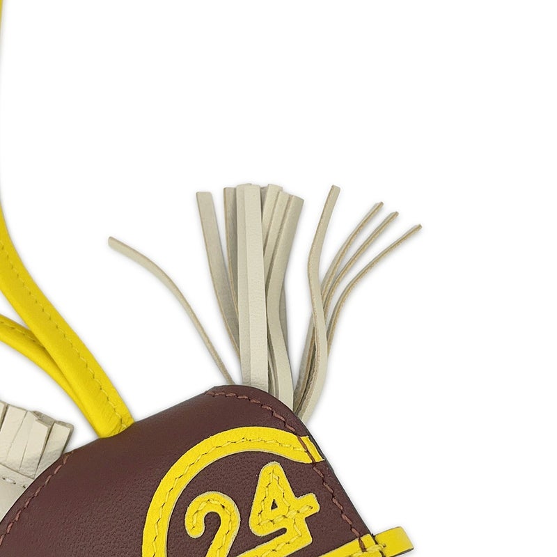 エルメス バッグチャーム ロデオPM ロベオ 24 クレ/テール/ジョーヌナプル ラムスキン/スイフト K刻印 HERMES