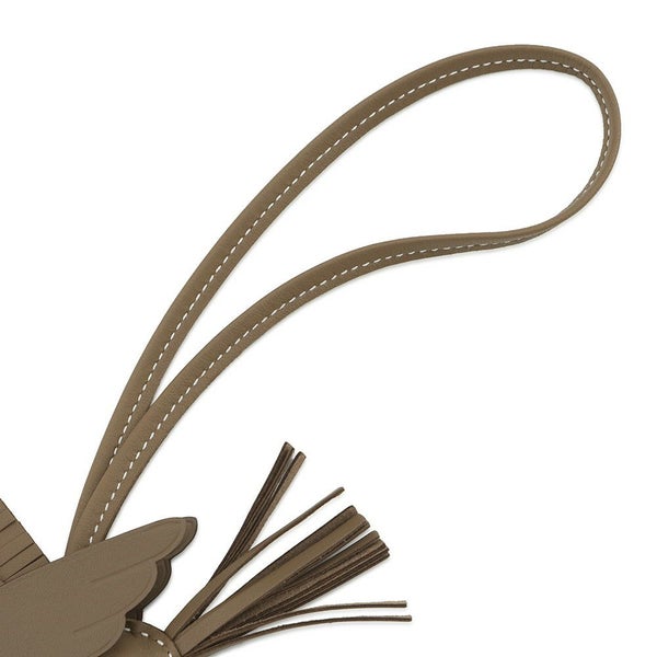 エルメス バッグチャーム ロデオPM ペガサス エトゥープ ラムスキン G刻印 HERMES