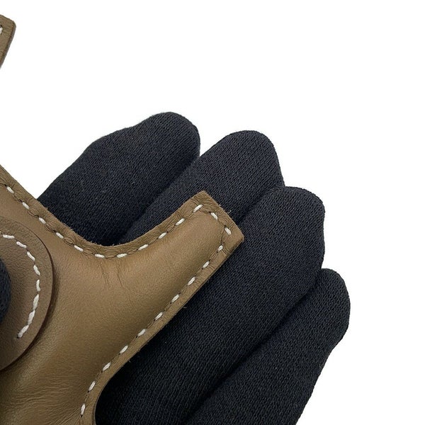 エルメス バッグチャーム ロデオPM ペガサス エトゥープ ラムスキン G刻印 HERMES