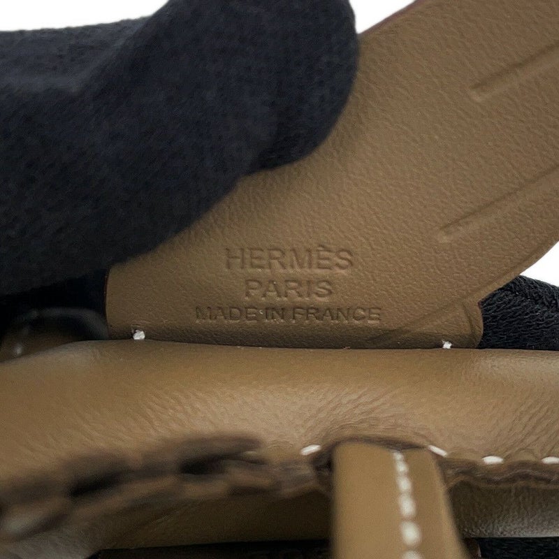 エルメス バッグチャーム ロデオPM ペガサス エトゥープ ラムスキン G刻印 HERMES