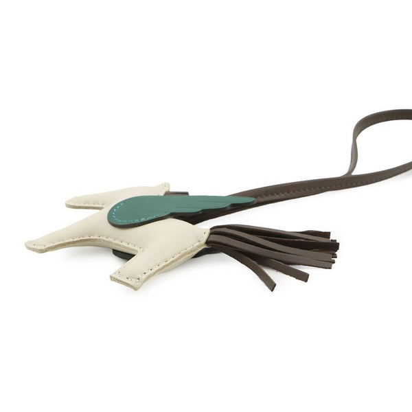 エルメス バッグチャーム ロデオPM ペガサス クレ/ショコラ/ヴェールモワイヤン ラムスキン W刻印 HERMES