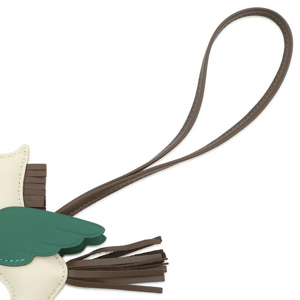 エルメス バッグチャーム ロデオPM ペガサス クレ/ショコラ/ヴェールモワイヤン ラムスキン W刻印 HERMES