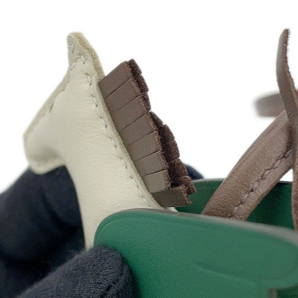 エルメス バッグチャーム ロデオPM ペガサス クレ/ショコラ/ヴェールモワイヤン ラムスキン W刻印 HERMES