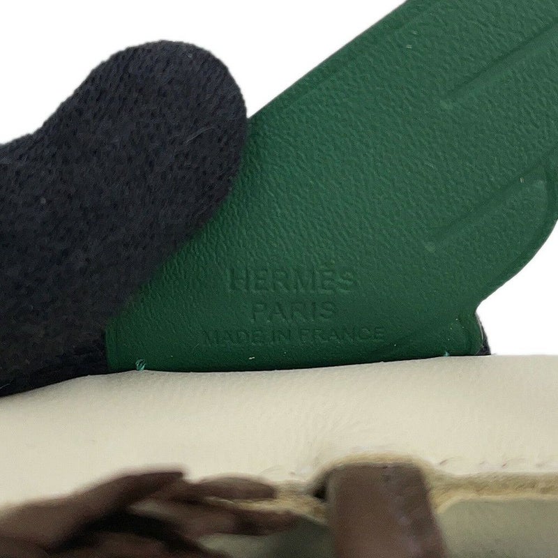 エルメス バッグチャーム ロデオPM ペガサス クレ/ショコラ/ヴェールモワイヤン ラムスキン W刻印 HERMES