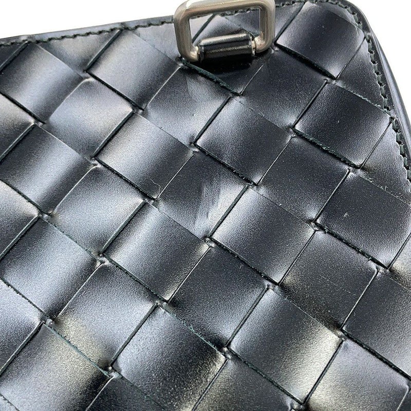 ボッテガヴェネタ ショルダーバッグ イントレチャート レザー 596730 BOTTEGA VENETA 黒