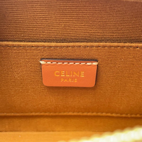 セリーヌ ショルダーバッグ トリオンフ ミニカメラバッグ 刺繍 PVC/レザー 10J582 CELINE バッグ ブラウン