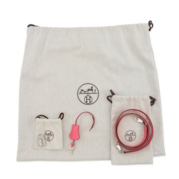 エルメス ハンドバッグ ケリー28 外縫い ローズアザレ/シルバー金具 エプソン D刻印 ２wayショルダー