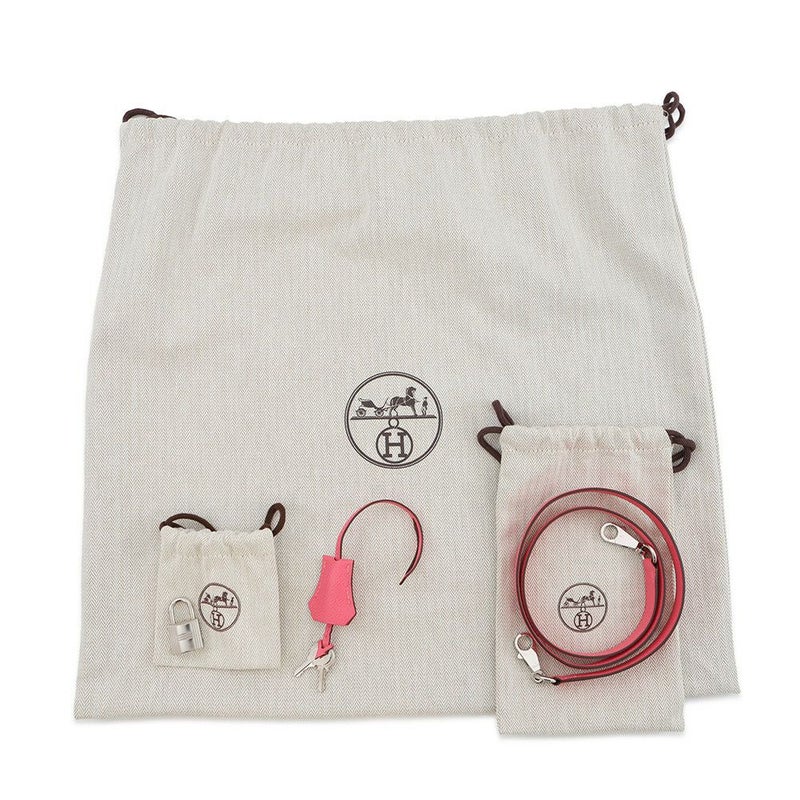 エルメス ハンドバッグ ケリー28 外縫い ローズアザレ/シルバー金具 エプソン D刻印 ２wayショルダー